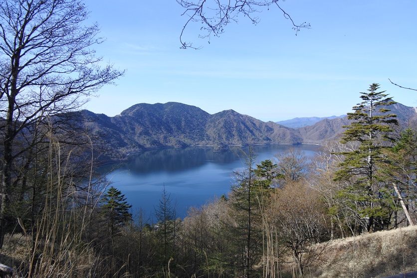 男体山登山道から中禅寺湖